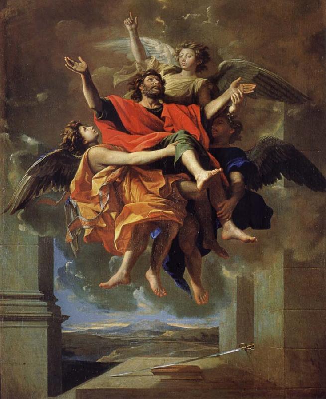 Nicolas Poussin The Verz ckung of the Hl. Paulus in the third sky China oil painting art